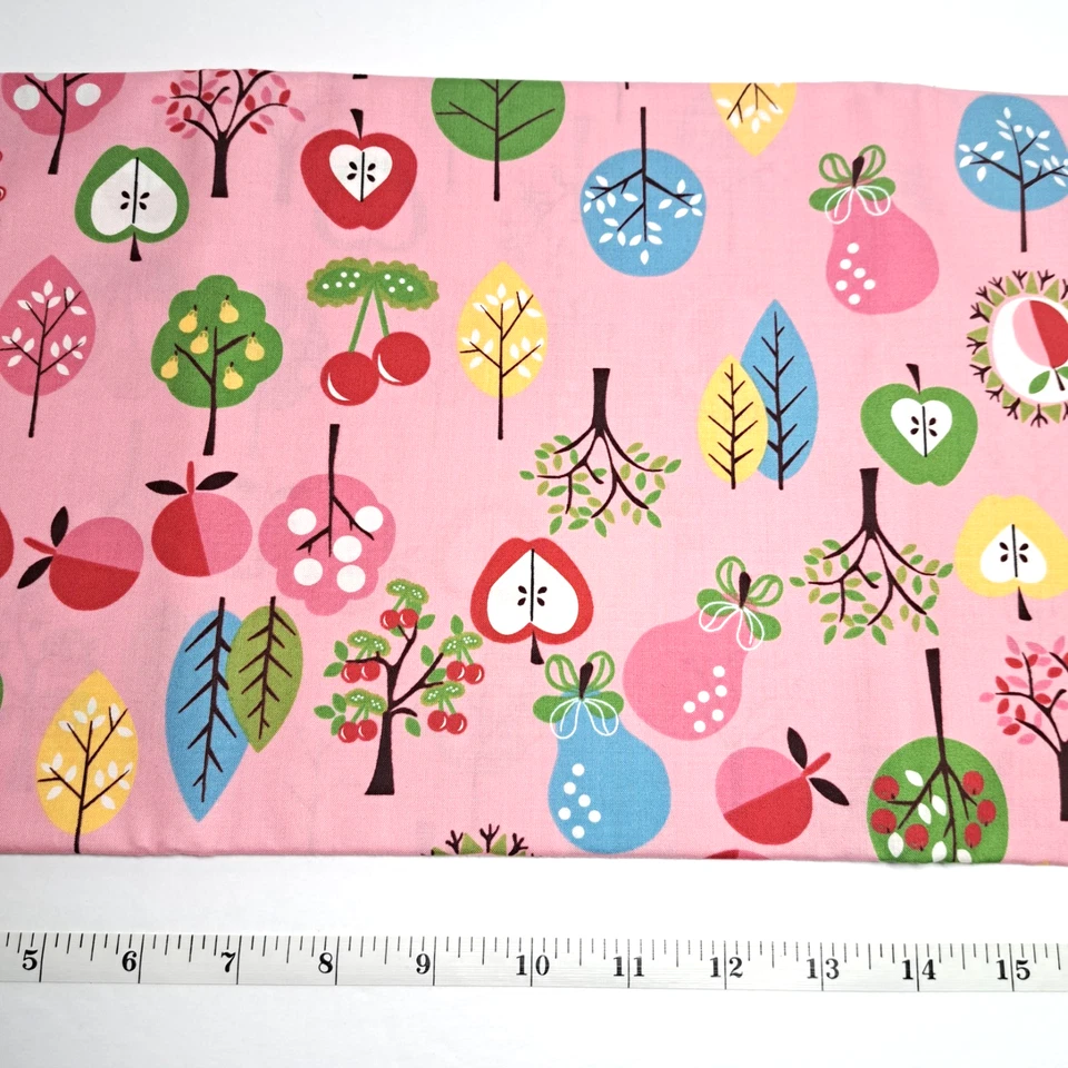 Heather DuPont Quilt Fabric Home to Roost Pink Cherry tree fruit orchard - Image 2 of 2