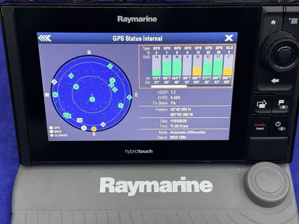 Raymarine eS97 HybridTouch GPS Chartplotter - BAD TOUCH,  BAD SONAR PORT - Image 3 of 4
