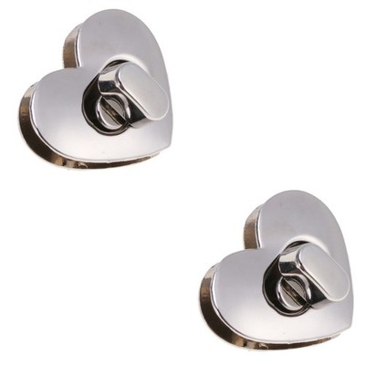  2 Stück herzförmiges Twist Lock Ornament DIY Metall Open-Close Zubehör für