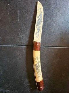Antique Scrimshaw Folding Bone Letter Opener