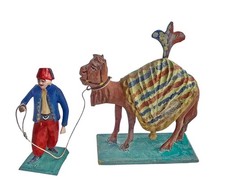 Antique Grulicher Nativity Figurine / Turk with Dromedary Circa 1900 (7cm) (#18228)