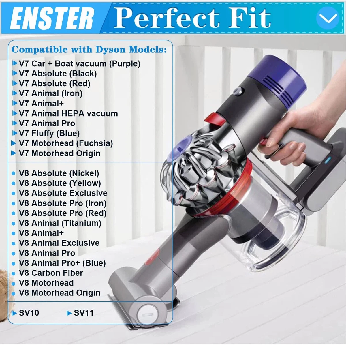 2x Pre & 2x Post HEPA Filter For Dyson V8 V7 Animal Absolute Vacuum Replacement