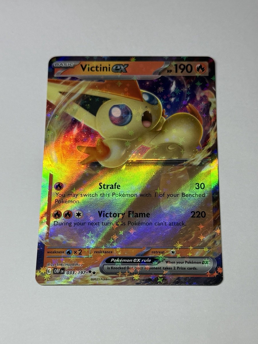 Victini ex 033/197 Double Rare OBF SV03: Obsidian Flames Pokemon Card TCG NM/M Victini ex 033/197 Double Rare OBF SV03: Obsidian Flames Pokemon Card TCG NM/M