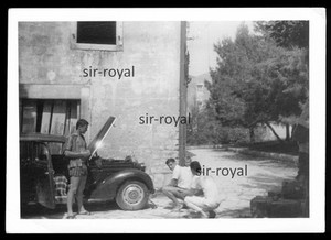 Mercedes-Benz 170 S mit offener Motorhaube - KFZ Auto Oldtimer - Foto 11x8cm