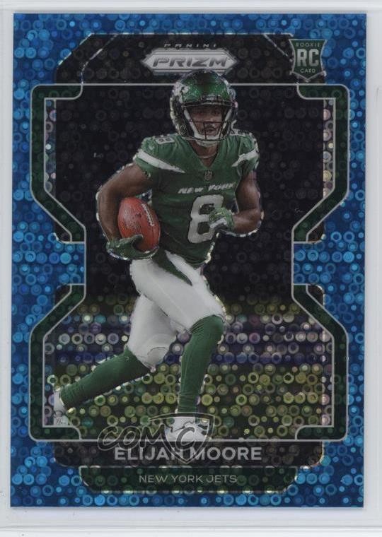 2021 Panini Prizm Rookie No Huddle Blue Prizm 71/79 Elijah Moore #346 3tb