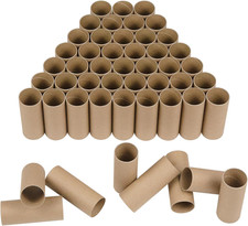 50 Pack Cardboard Tubes for Crafts - 1.57 x 3.94 Inches - Brown Toilet Paper Emp