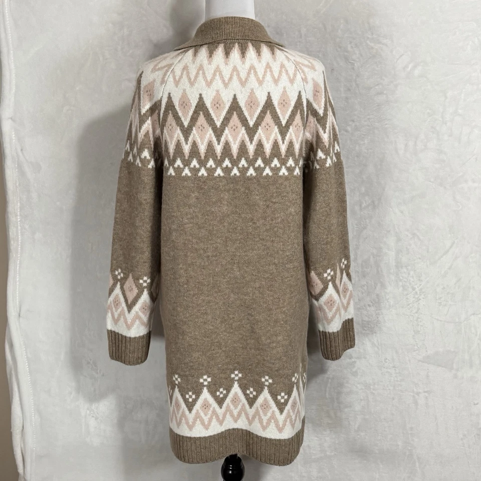 NUEVO Vestido Suéter Cynthia Steffe Cuadrado Talla M Gran Tamaño Fair Isle Cuello Preppy Foto 3 de 4