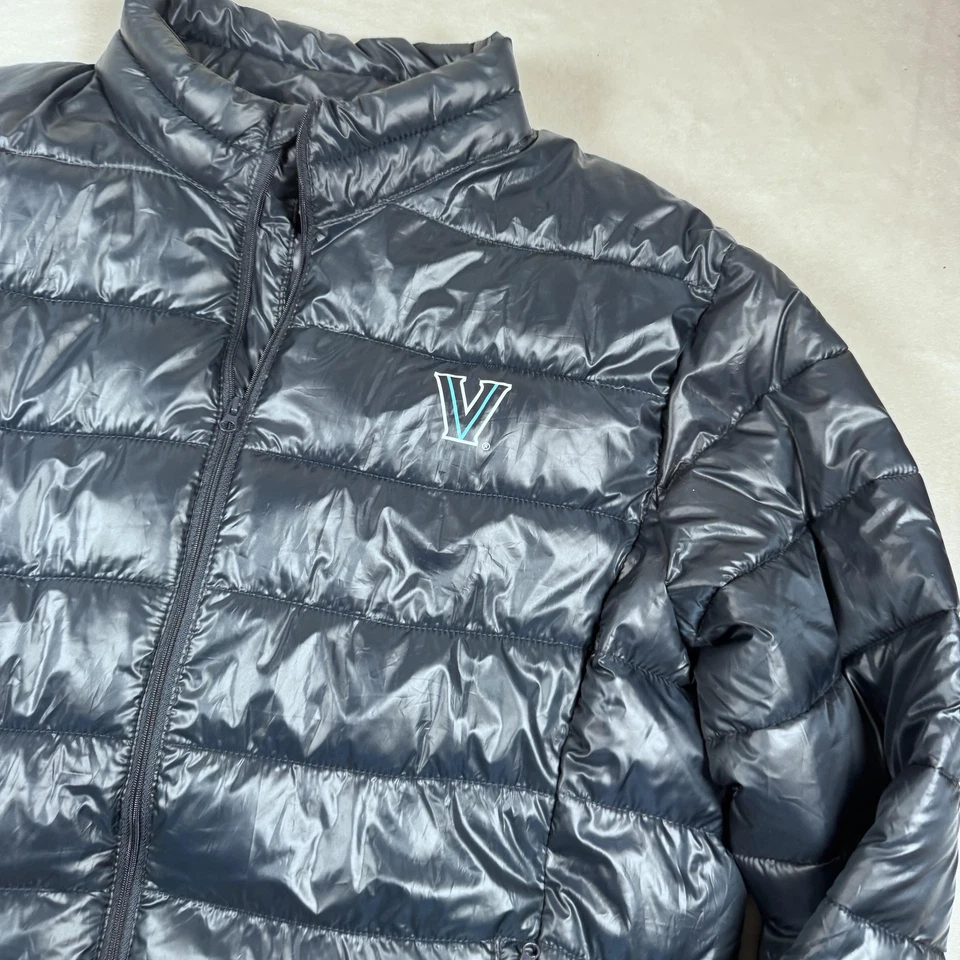 Chaqueta Villanova Wildcats Para Hombres XL Azul Marino NCAA Baloncesto Fanáticos Puffer Foto 2 de 4