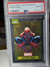 2024 Topps Chrome Marvel Spider-Man #1 , PSA 10