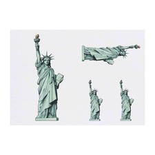 4 x 'Statue Of Liberty' Temporary Tattoos / Transfers TO00014850 