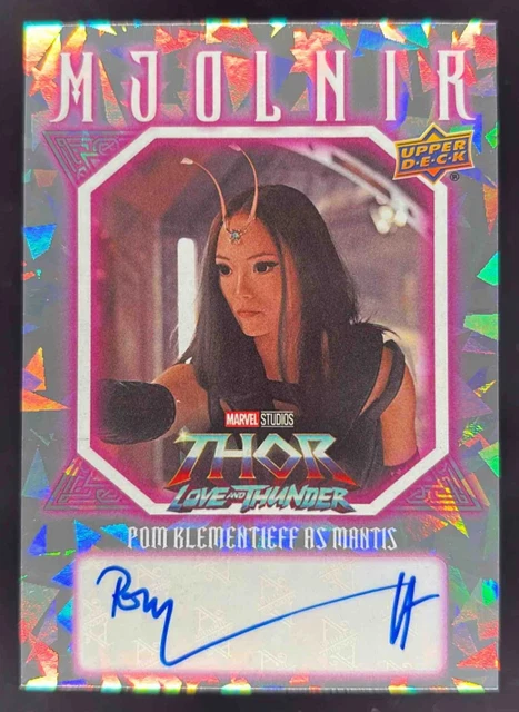2023 Upper Deck Marvel Thor Love and Thunder Mjolnir Pom Klementieff Mantis Auto