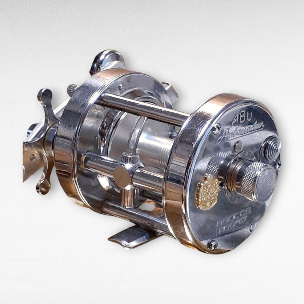 abu garcia ambassadeur 6500 ct chrome rocket reel Multiplier synchronized level wind system Abu Garcia Multiplier Reel Ambassadeur