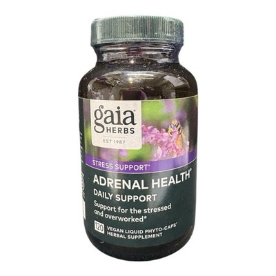 Gaia Herbs Adrenal Health Daily Support 120 Vegan Caps Exp 06/27+