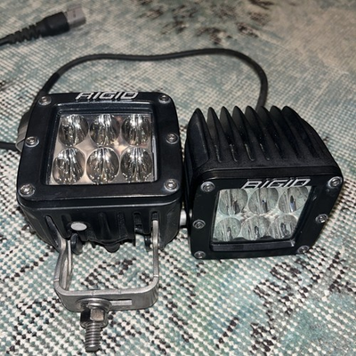 #ad Rigid Pro Hybrid Flood Beam Fog Lighting LED Clear Bulbs Black Set of 2 $200.00