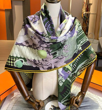 70 Cashmere 30 Silk Scarf Shawl Bandanna horse Print 53'' Neckerchief Wrap new