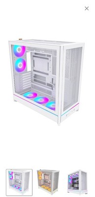 Montech HS01 PRO White ARGB Midi Tower ATX PC Case Tempered Glass Side NEU