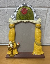 Disney Parks Beauty And The Beast Princess Belle & Lumiere Resin Photo Frame NEW