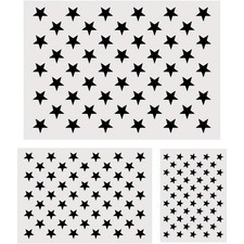 Star Stencils Set 3 Sizes Plastic Templates for Painting