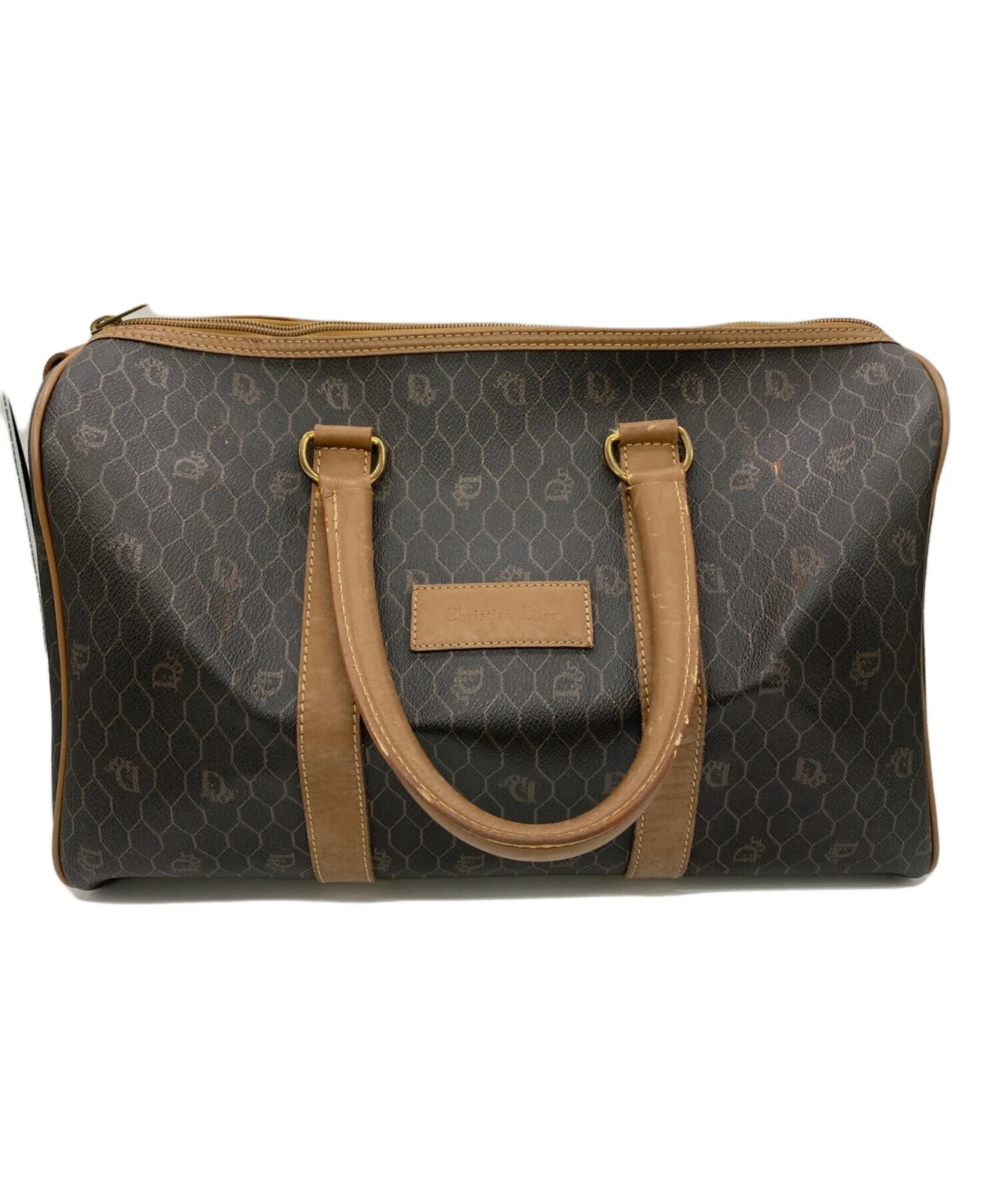 Mini sac Christian Dior Boston marron