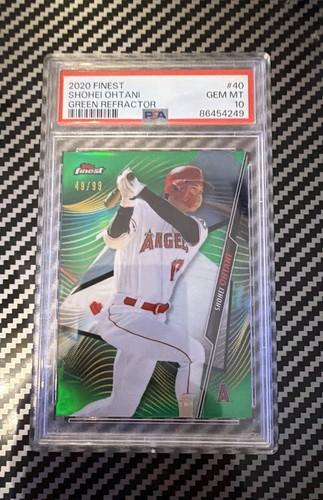 2020 Topps Finest - Shohei Ohtani #40 Green Rare Refractor 49/99