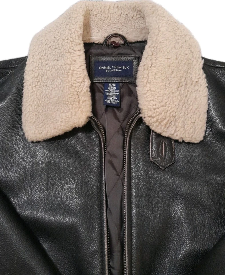 Chaqueta Bomber Daniel Cremieux Collection Cuero Hombre’s Talla XL Genuina  Foto 3 de 4