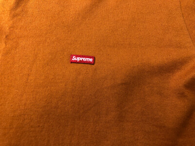 SUPREME MINI BOX LOGO TEE SHIRT BURNT ORANGE COPPER BROWN RED