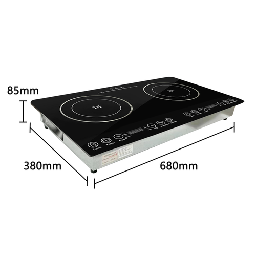 Double Electric Induction Cooktop Portable Kitchen Ceramic Glass Cooker 2025 - Picture 2 of 12