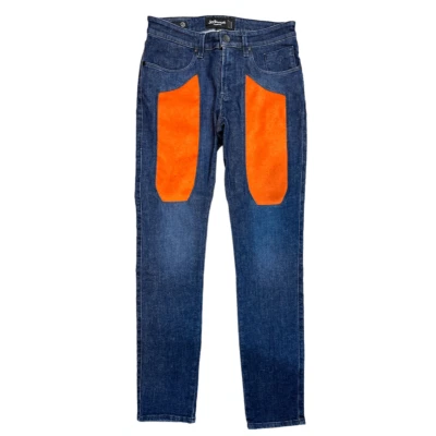 JEANS JECKERSON UOMO MAN toppe Alcantara Arancio DENIM PA077 SH399 D601 229 €