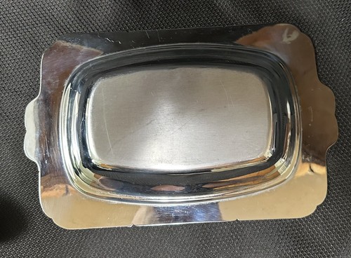 Farberware Vtg Stainless Steel Etched Floral Cheese & Snack Serving Tray - Picture 10 of 10