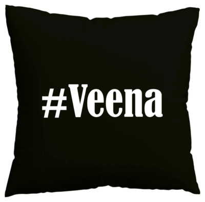 Kissenbezug #Veena I love Veena Schwarz 108653