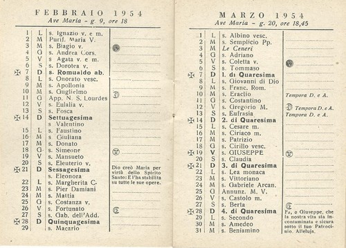 Lotto n.5 Calendarietti Jte ad Joseph Divino Amore NA 1953,1954,1963,1971,1972 - Picture 4 of 10