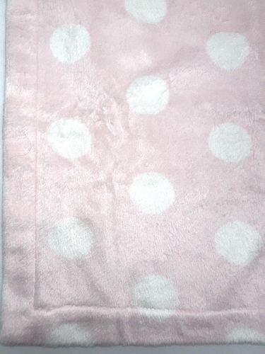 LOVE by Little Giraffe Pink with White Polka Dots Soft Lovey Security Blanket - Picture 4 of 7