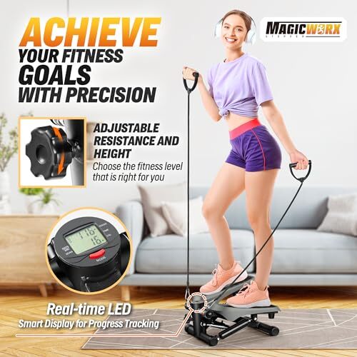 LCD Stair Stepper Exercise Machine Cardio Fitness Climber Home Indooor Workout