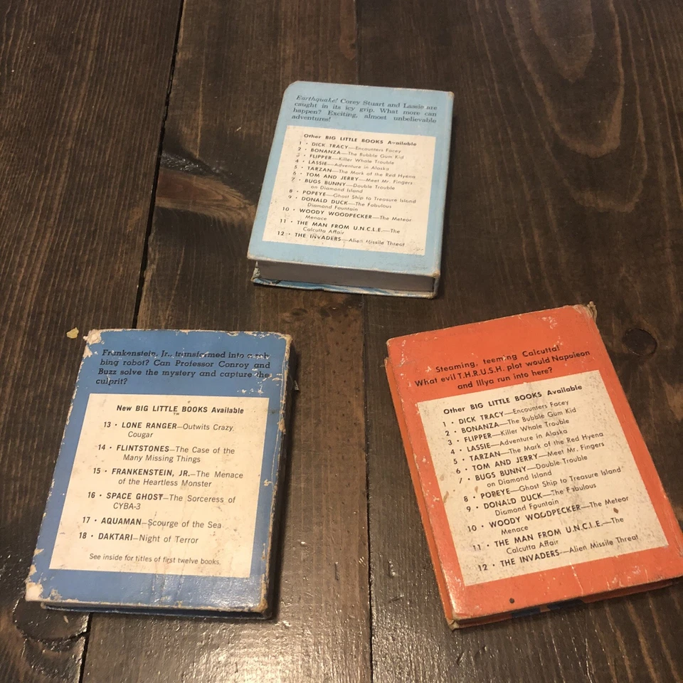 Lot of 3 Whitman Children’s A Big Little Books Lassie Frankenstein Calcutta Read Foto 3 de 4