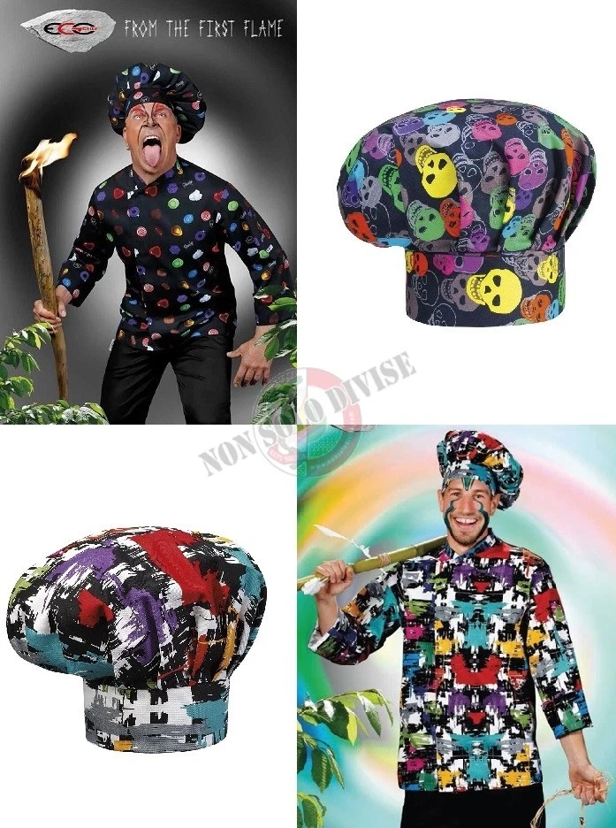2 Cappelli Da Chef In Telo Traspirante - Berretti Da Cucina Unisex Per Cuochi, Camerieri, Ristoranti