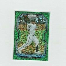 2021 Prizm Baseball Card GREEN Donut Circles Starling Marte Miami Marlins