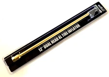 GRIP STRAIGHT HEAD BRASS 12" LONG TRUCK TIRE INFLATOR AIR CHUCK DUAL HEAD 10543