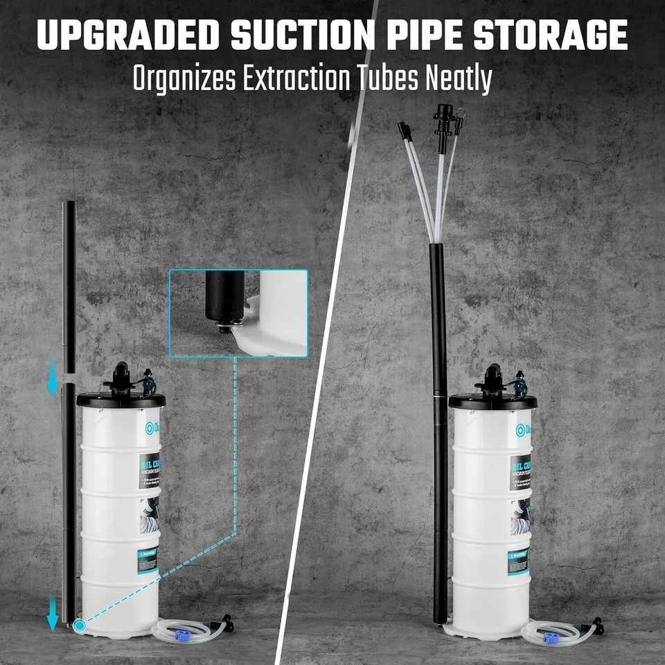 DURATECH 6.5L Oil Extractor Pump Pneumatic/Manual with Pipe Storage Units NEW - Image 4 of 4