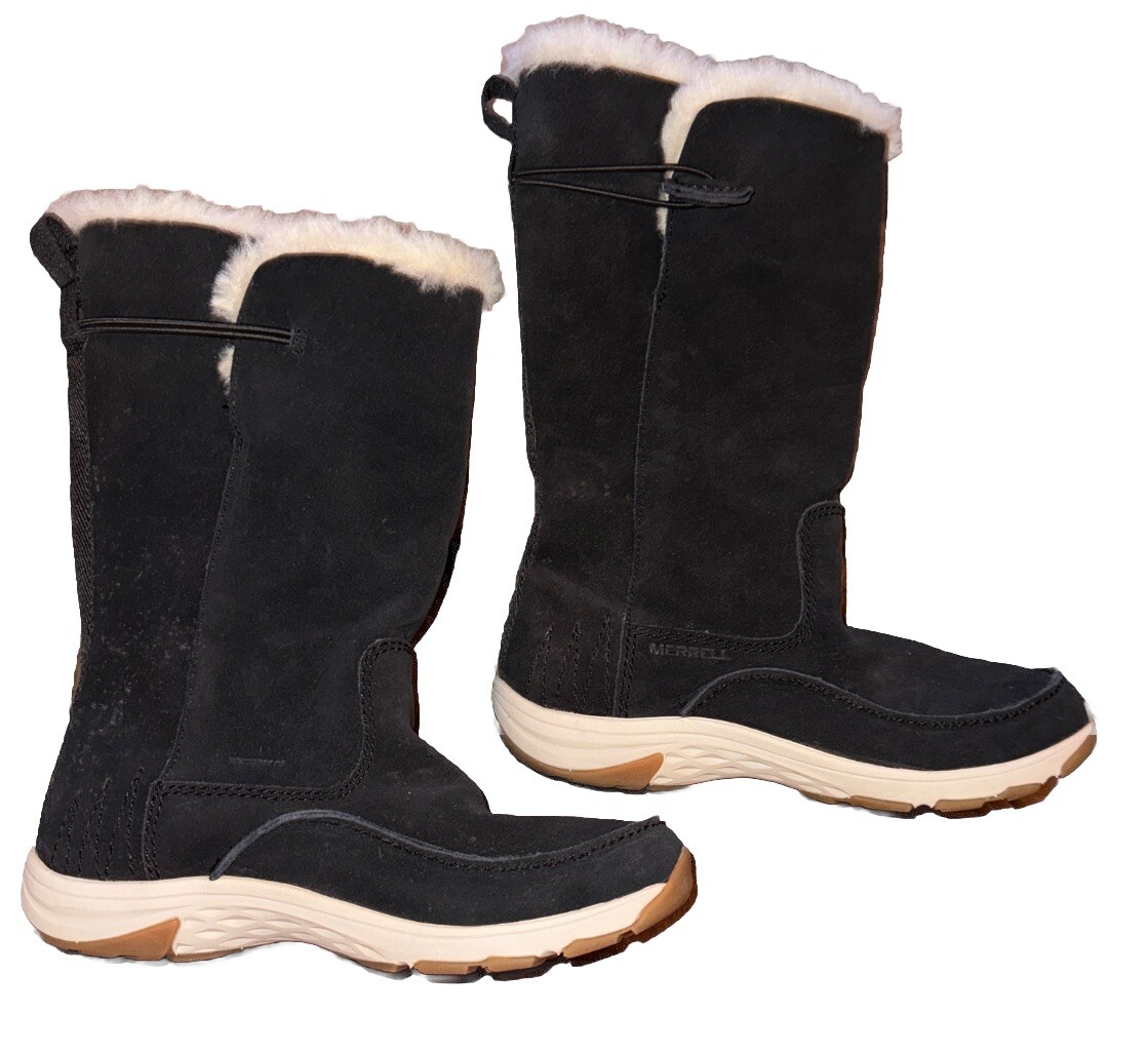 Stivali da neve Merrell Approach alti 200 grammi polari impermeabili pull on donna taglia 8