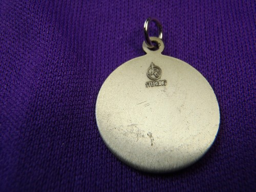 Sterling Silver New Old Stock Saint Benedict Religious Charm Pendant - Picture 7 of 7