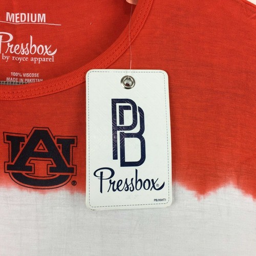 Auburn Tigers Womens T-Shirt Tie Dye Design Long Sleeve By Press Box - NWT - Picture 4 of 8