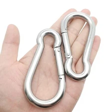 4 Inch Spring Snap Hook Carabiner 304 Stainless Steel Snap Hook Heavy Duty Ca...