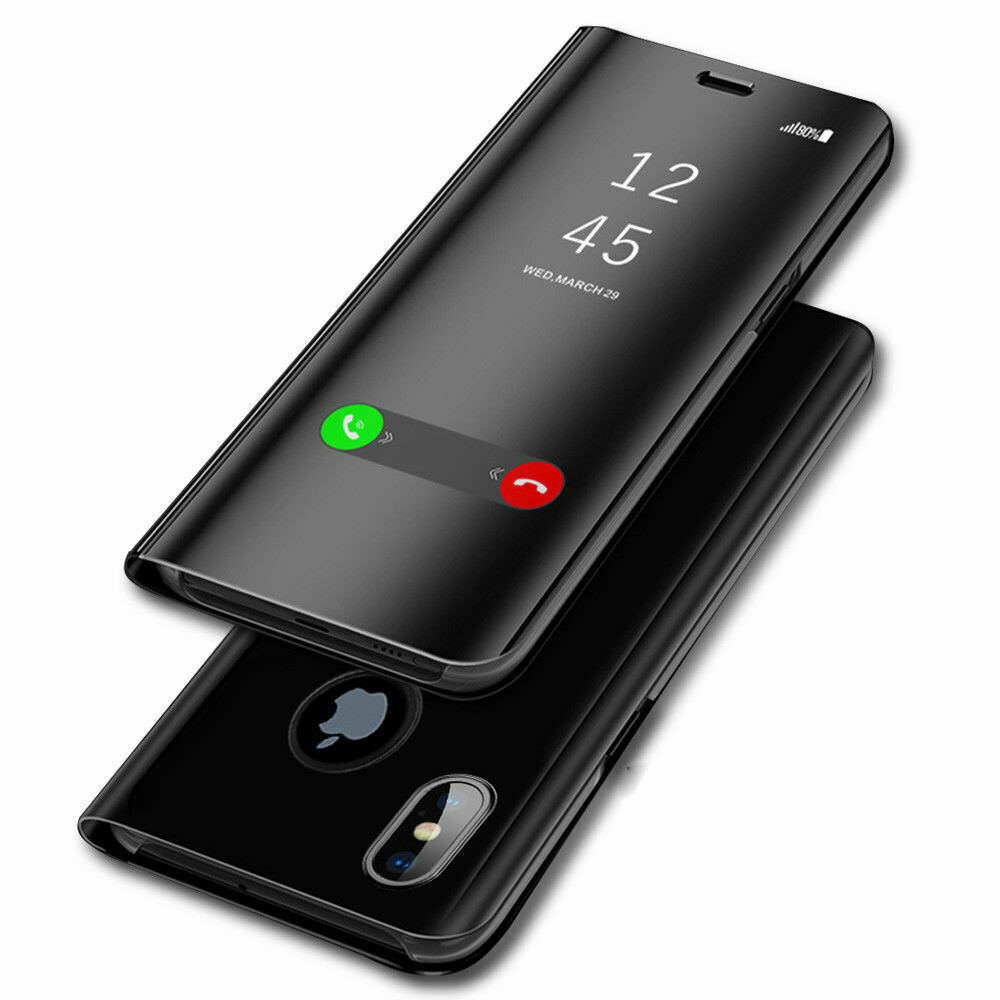 FLIP CASE FOR SAMSUNG GALAXY NOTE 8 CLEAR VIEW 360° BLACK BOOK