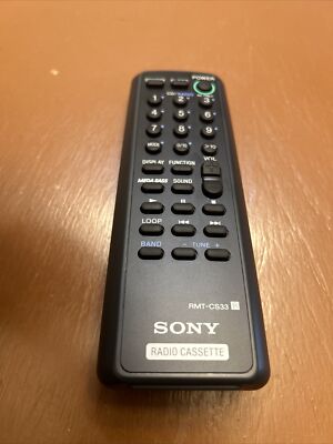 Genuine Sony RMT-CS33 Radio Cassette Remote Control - Fully Tested, USA shipping