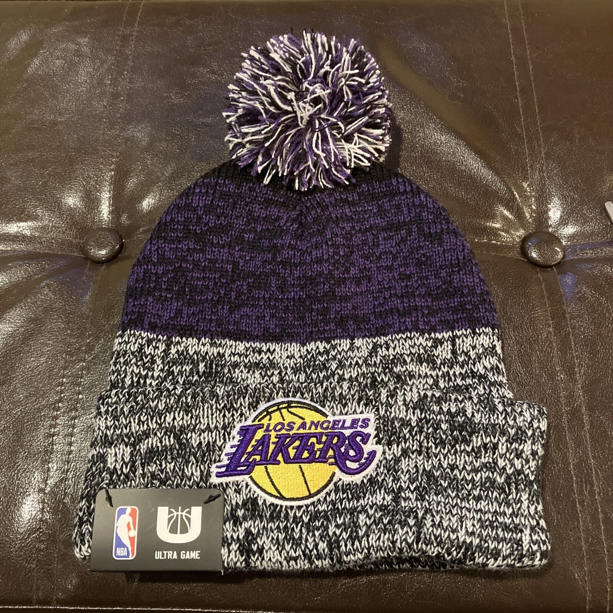Pom Lakers Winter Hat Brand Hats NBA LA Lakers Ultra Game Pom - Main Image