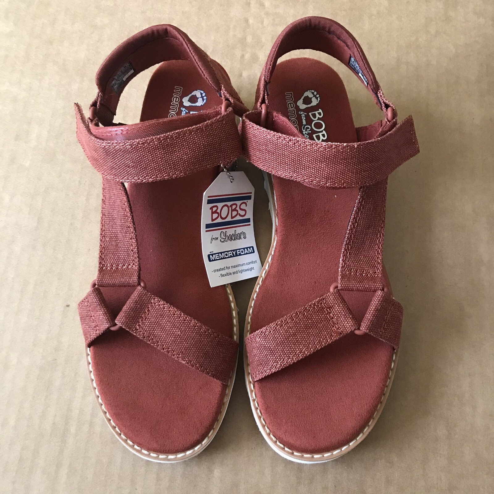 Skechers Women's BOBS Desert Kiss Sandals Brick.Size:9.Vegan.Machine Wash.$50  | eBay
