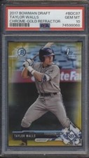 2017 Bowman Draft Taylor Walls Chrome Gold Refractor /50 PSA 10 e10