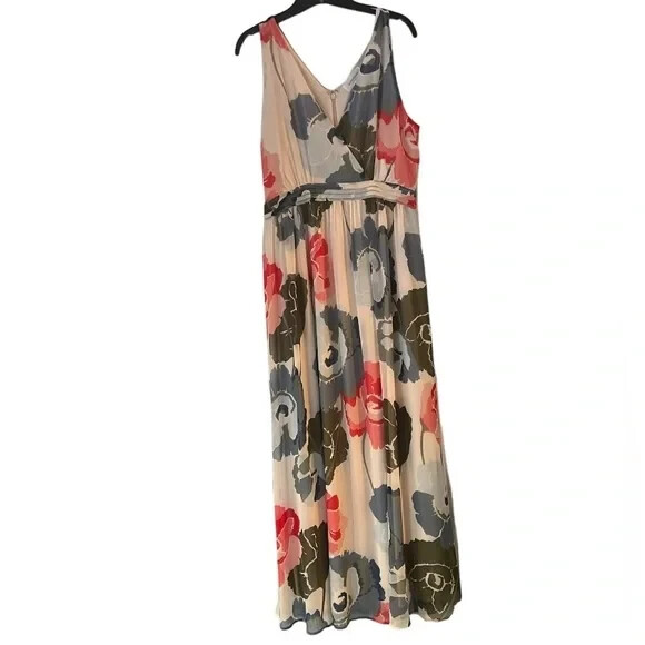 Motherhood Floral Sleeveless Lined Maxi Maternity Dress Size Large | eBay