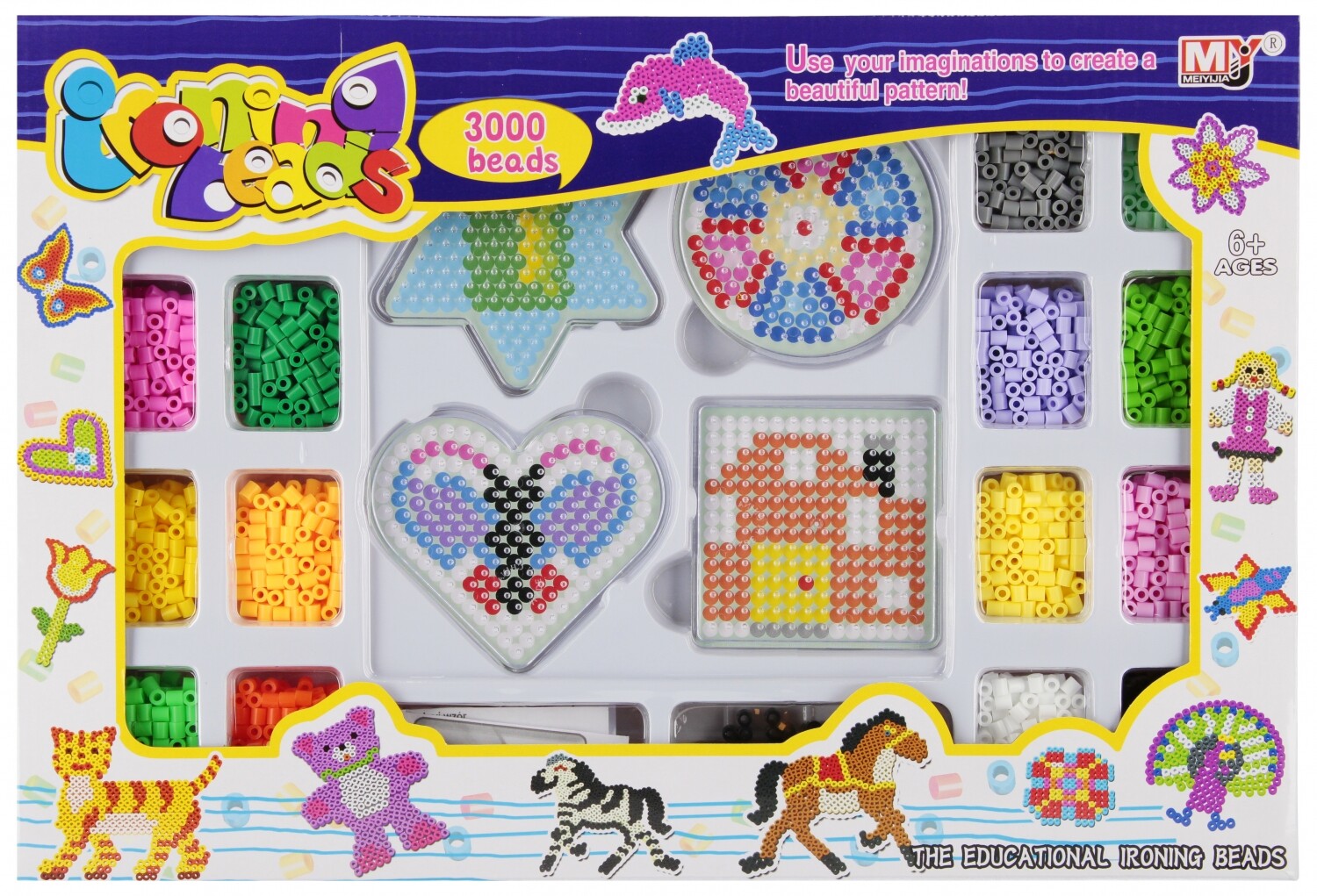 5905523638042 Коралики из згржевании, 3000 элементов, микс kolorów MEGA CREATIVE, 54