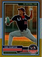 FORD THOMPSON 2023 Panini USA Stars & Stripes RC Gold #17 Georgia Bulldogs